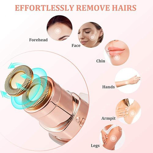 2 In 1 New Facial Hair Remover Portable Eyebrow Trimmer for Women