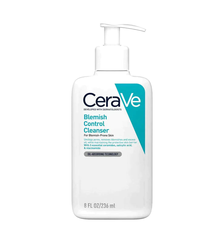 CeraVe Cleanser Combo of 4 | SA Cleanser + Hydrating Facial Cleanser + Acne Control Cleanser + Blemish Control Cleanser