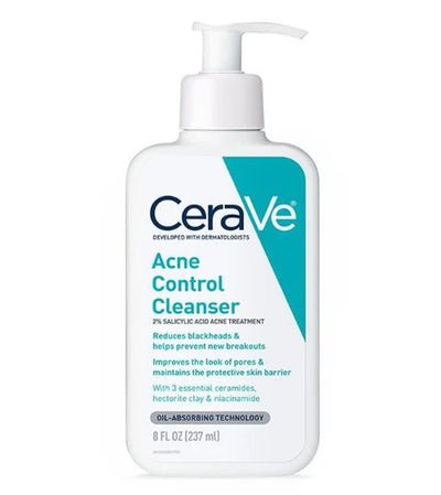 CeraVe Acne Control Cleanser
2% SALICYLIC ACID ACNE TREATMENT | 237ml